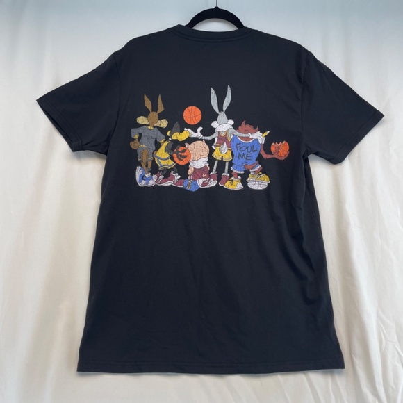 Looney Tunes Basketball Team Graphic T-Shirt Black Unisex Size Medium - Picture 2 of 14
